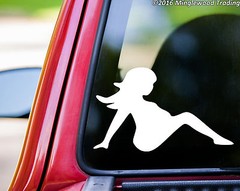 MUDFLAP PREGNANT GIRL – Vinyl Decal Sticker Trucker Lady Woman Country