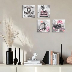 8×8 Floral & Letter Print Framed Wall Art – Perfect Gift for Fashion Lovers