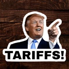 Trump Stickers TARIFFS Gas Pump Waterproof Vinyl GLOSSY MATTE NEW 1/10/25/50/100