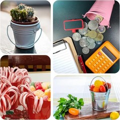 7 Pcs 3″ x 3″ Small Metal Buckets Mini Galvanized Buckets White