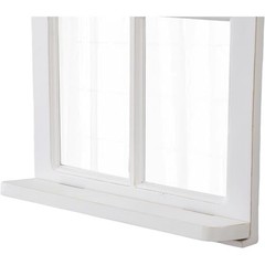 Rustic Window Mirrors for Wall Decor 16 X 23 Inch, Hanging Distressed White