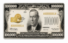 $100K Gold Certificate Debit Card Credit Card Skin Sticker ATM USA Replica