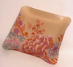ETRO Home Decorative Tray Floral Pattern 14cm 5.5″ Square Authentic with box