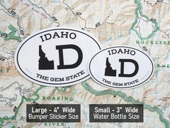 White Oval Idaho Bumper Sticker