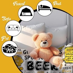 Blanket Gifts for Men Women Dad Adults Funny Flannel Cheer Plush 50″x40″ Beer