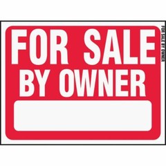 (25)-Hy-Ko Plastic High Visibility 18″ X 24″ Sign, For Sale By Owner. Mod:RS-605