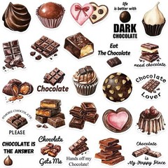 52 PCS Cartoon Chocolate Stickers Food Decals Laptop Hydro Yeti Free Shipping!