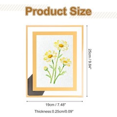 9.8 x 7.5 Inch Glass Photo Frame Vertical or Horizontal Picture Frame Gold
