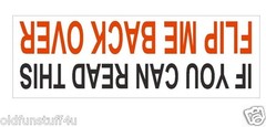 If You Can Read This Flip Me Over Bumper Sticker or Helmet Sticker D430 4 wheel