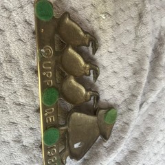 1988 Vintage Upper Deck Brass Wall Mounted Key Rack Holder Hooks 3 Ducks/3 Geese