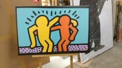 Keith Haring Best Buddies Pop Art Canvas Wall Art Best Gift For Brother