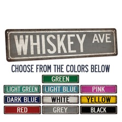 Whiskey Street Sign Man Cave Decor Home Bar Lounge Alcohol Bourbon 104180021012