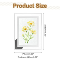 8.9 x 6.9 Inch Glass Photo Frame Vertical or Horizontal Picture Frame Silver