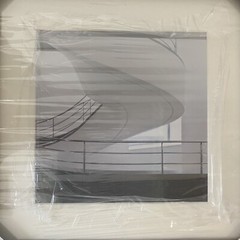 Yaynice Abstract Architectural Framed Wall Art Modern Grey White Black 2 Pieces