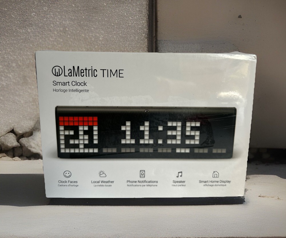 LaMetric TIME Smart Clock Horloge Intelligente for Smart Home LM37X8 -New SEALED