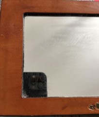 Vintage 70’s Oden Reflections In Leather Small Country Style Mirror