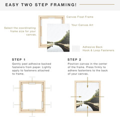 Canvas Float Frames 12X16 Frame, Natural Woodgrain for Finished Canvases, Vertic