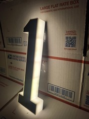 9 Inch Solar Lighted House Numbers for Outside, Light Up LED NUMBER 1 ONE