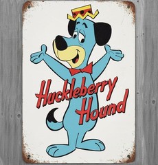 Huckleberry Hound 8 x 12 Vintage Novelty Metal Sign Made In USA