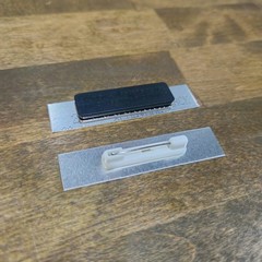 Custom Metal Name Tag with Magnet or Pin Aluminum Business Home Identification