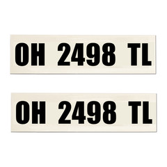 Boat Registration Numbers Vinyl Decal Set – 3″ Tall USCG & State Compliant 868