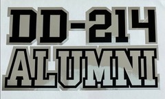 DD-214 Alumni – Army – Navy – Air Force – Marines – Veteran Chrome Vinyl Decal