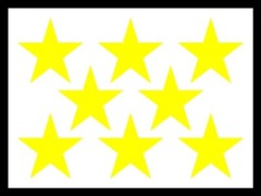 Polka Dot Stars Vinyl Decals Waterproof Outdoor Multiple Colors and Sizes