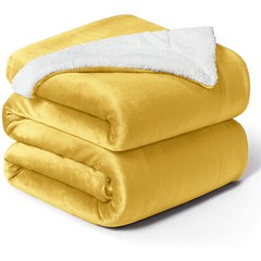 Sherpa Fleece Blanket Twin Size 60″ x 80″ Super Soft Reversible Sofa Bed Throws