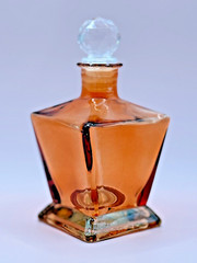 Decorative Lustrous Square Glass Bottles with Stopper, New, 5.5in x 2.25in, CUTE