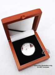 Solid Wood Box for 1oz American Silver Eagle in Direct Fit Capsule