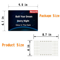 808 PCS Glow in the Dark Stars for Ceiling, Glowing Wall Decals Decor Stickers,(