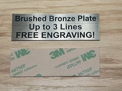 Custom Engraved 1×3 Brushed Tag Sign Plaque Plate | Pet Name Ash Box Urn Gift