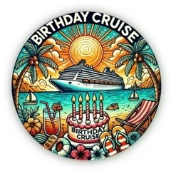 Birthday Cruise Metal Sign Round Retro Tropical Beach Party Wall Decoration Gift