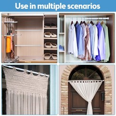 8 Pack Window Security Bar Extendable Tension Rods 23.6-43.3 Inch 1.2» Diame…