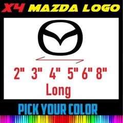 x4 2″ 3″ 4″ 6″ 8″ MAZDA Logo Vinyl Wheel Decal Truck Car Sticker FREE SHIPPING