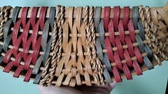 Artisan Signed Basket Wall Hanging Pocket Hand-woven Gods Eye Cottagecore Rustic