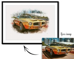 Customised watercolour painting | Gift for him | Art deco | Wall Art | Portrait