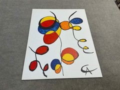 ALEXANDER CALDER Spirales 15″ x 11.5″ Lithograph 1974 Surrealism Multicolor