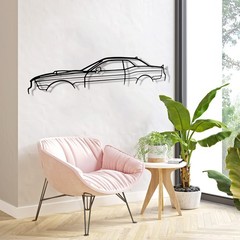 Challenger Scatpack Classic Silhouette Metal Wall Art, Metal Car Wall Art