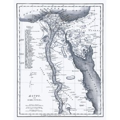 Historic Map – Egypt Arabia – Oxford 1828 – Vintage Wall Art