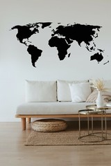 World Map Travel Office Bedroom Living Wall Sticker Graphic Vinyl Home Kid décor