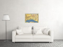 1953 Roads To Romance Southern California Old Map Wall Art Home – POSTER 20″x30″