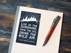 Emerson Quote Sticker – Black Rectangular