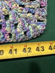 Handmade Crochet Blanket Afghan Throw Multicolor Pastel 42×42 Lap Blanket
