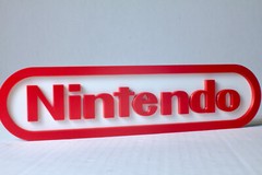 Large Nintendo Logo Video Game Wall Art Collectable Sign