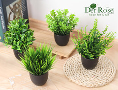 4 Pack Fake Plants for Bathroom Home Office Table Decor Indoor Black Accessories