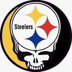 ⚡🌹GRATEFUL DEAD Pittsburgh Steelers Stealie Sticker *NEW* Measures 4″ x 4″ 🌹⚡