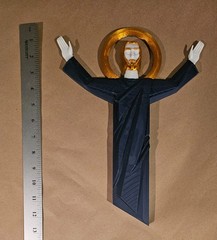 Notre Dame Fan Gift – Touchdown Jesus 3D Print – Blue Gold White Fighting Irish