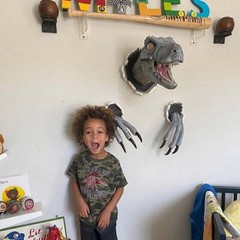 Wall Mounted Dinosaur Sculpture 3d Bust Hanging Prop Replica Art Home Decoration