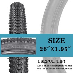 2 Pack 26″x1.95″ Inch 60TPI Bike Tires with or Without Inner Tubes and Levers…